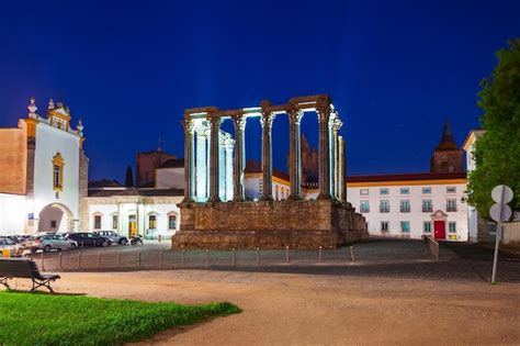 Premium Photo | Roman temple or diana temple evora