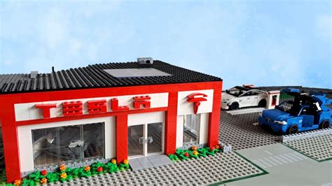 Building a LEGO Tesla dealership - YouTube