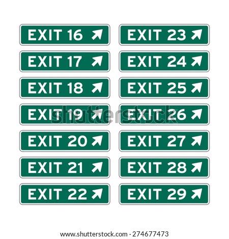 Highway Exit Sign Stock Images, Royalty-Free Images & Vectors ...