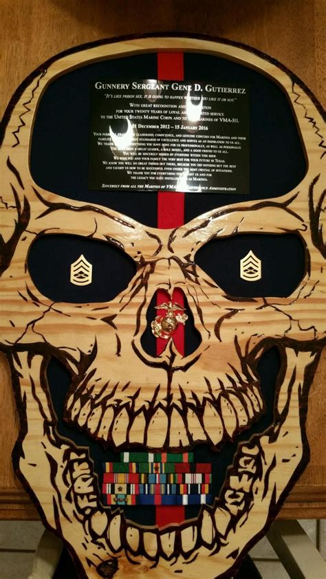 USMC plaque Questions on design or price contact Lunawood1775@gmail.com | Military gifts, Shadow box