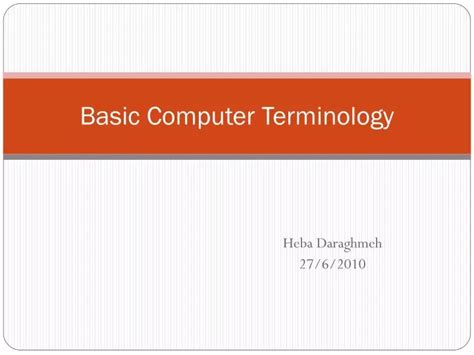 PPT - Basic Computer Terminology PowerPoint Presentation, free download ...