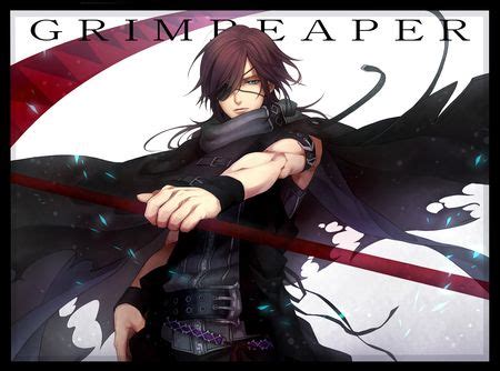 Grim Reaper Anime Guys, Anime Grim Reaper, Tears In Eyes, Evil Anime, Gray Eyes, Eyepatch, Male ...