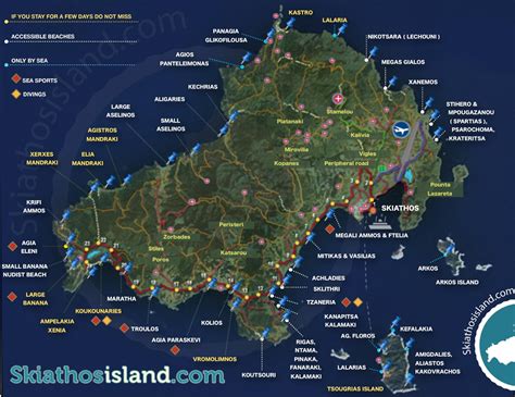 Skiathos tourist map - Ontheworldmap.com