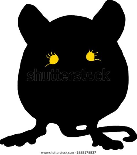 Silhouette Little Mouse Vector Illustration Stock Vector (Royalty Free) 1558175837 | Shutterstock