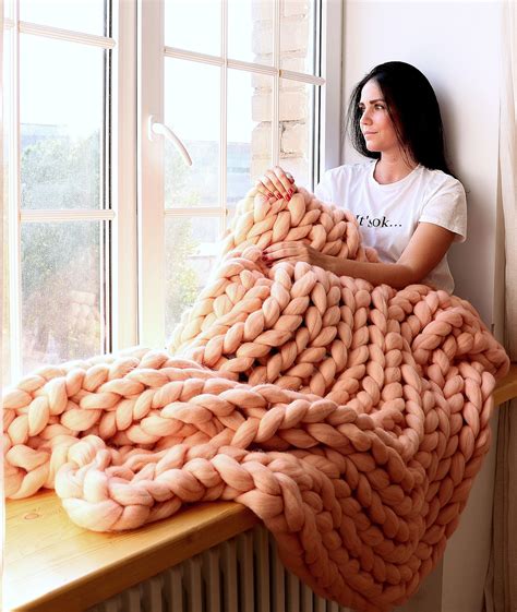 Chunky Knit Blanket Kit DIY Kits For Adults DIY Knit Blanket | Etsy