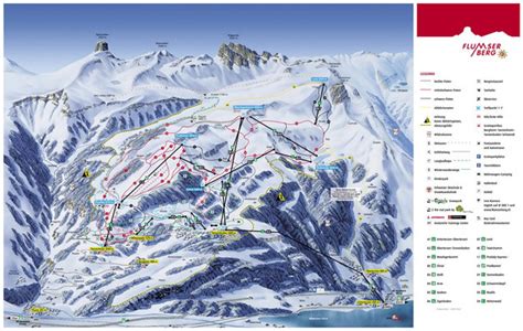 Flumserberg Ski Trail Map - Walenstadt Kanton St Gallen Switzerland • mappery