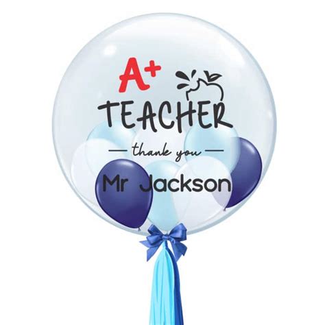 Teacher's Day Balloon Bouquet (Gold) - Custom Text on Gold Star Balloon