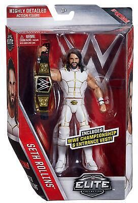 WWE SETH ROLLINS FIGURE ELITE 45 WRESTLING ALL WHITE RING GEAR CHAMPIONSHIP BELT 887961233179 | eBay