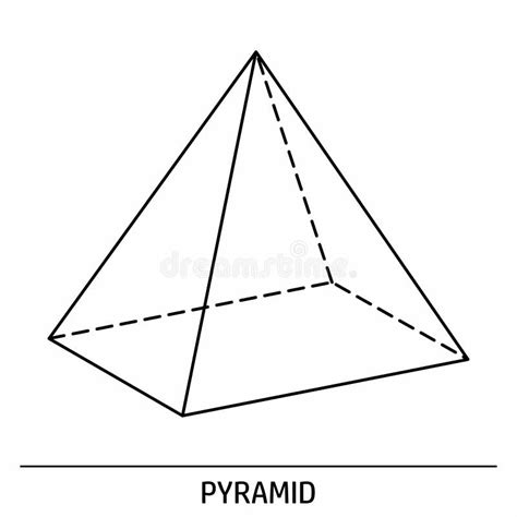 Pyramid outline icon stock illustration. Illustration of logotype - 190553289