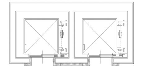 Elevator plan with double box view dwg file | How to plan, Autocad, Elevation