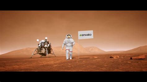 Astronaut with Flag on the Mars Planet Videohive 25961632 Download Fast ...