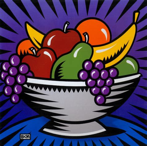 Burton Morris - Fruit Bowl Still Life | Poptastic! The Art o… | Flickr