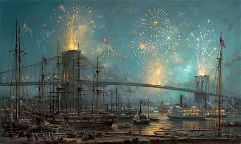 Dusan Kadlec - Opening Celebrations - Brooklyn Bridge, New York, 1883 | Пейзажи, Художник ...