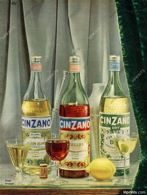 Cinzano 1954 Photo Draeger — Drinks — Advertisement