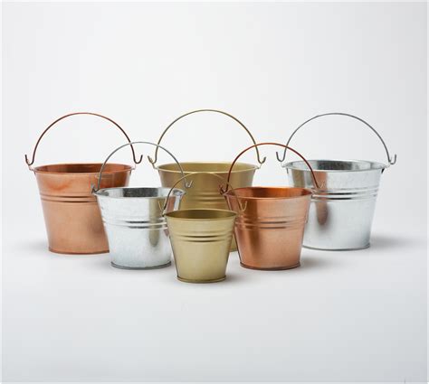 Painted Galvanised Metal Tin Buckets Pails Mini to Large | Craftmill