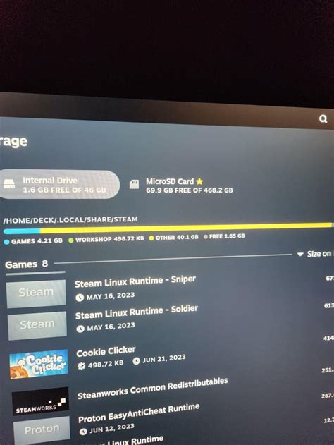 Steam deck internal storage : r/SteamDeck