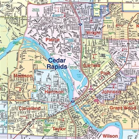 Cedar Rapids Iowa Map: Exploring The Best Of The City In 2023 - World Map Colored Continents