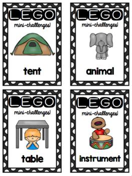 Lego Challenges: Morning Work/Indoor Recess Mini-Challenge Bins for ...