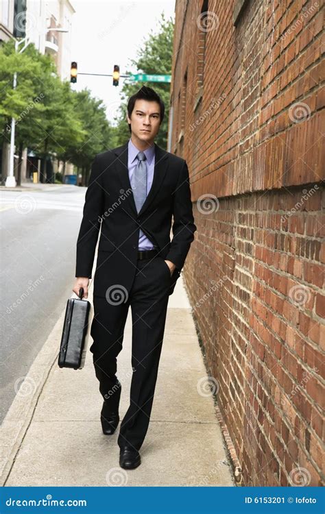 Businessman Walking In City. Stock Image - Image: 6153201