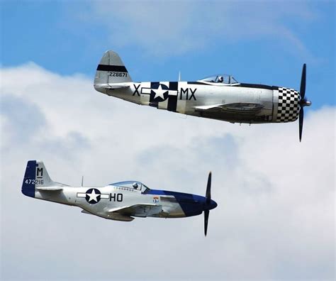 The most successful WWII US fighter planes: The P-47 Thunderbolt (above), and the P-51 Mustang ...