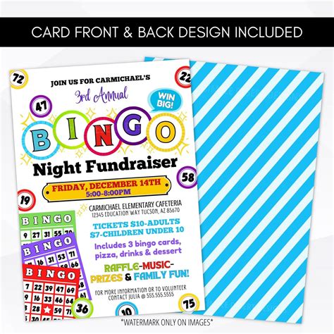 Bingo Party Invitation Template – Simple Desert Designs