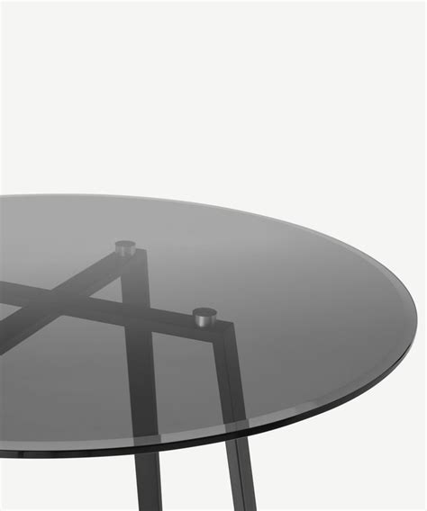 Haku 2 Seat Round Dining Table, Black | MADE.com | Round dining table, Dining table, Black glass ...