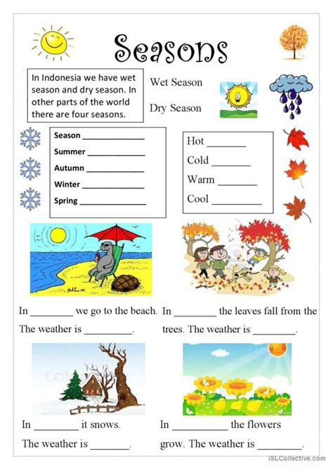 Season: English ESL worksheets pdf & doc