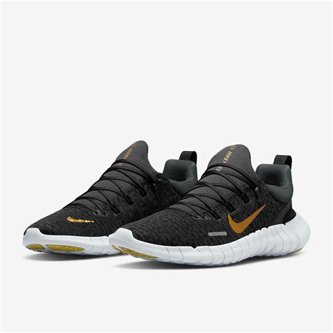 Nike Womens Free Run 5.0 Next Nature - Dk Smoke Grey/Mtlc Gold Coin ...