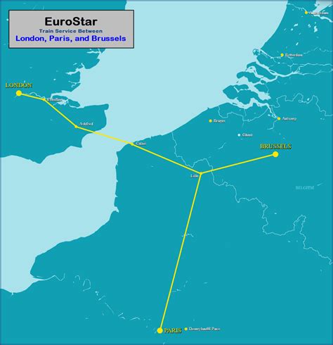 Eurostar Train Map