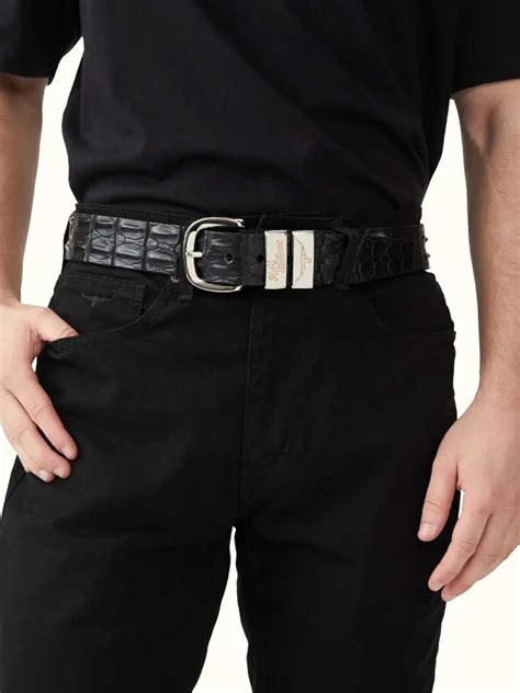 Saltwater Crocodile Belt - Mens 1.5” Black – GILES & BELLA