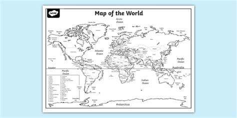World Map Hand Drawn Simple Stylized Continents Silhouette In Minimal Line Outline Thin Shape ...