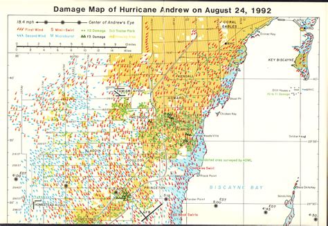 Detailed analysis of Hurricane Andrew of 24 August 1992. With damage ...