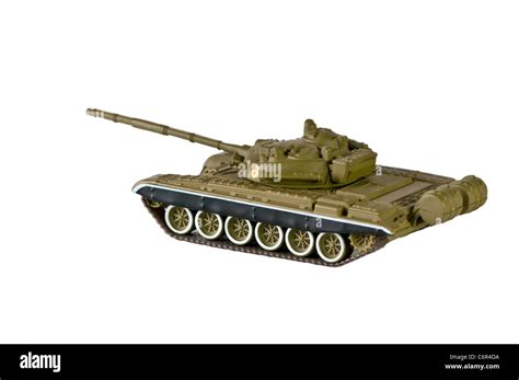 Green tank isolated on white. Military, combat vehicle. Soviet tank Stock Photo - Alamy