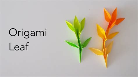 Quick & Easy Origami Leaf Tutorial - YouTube