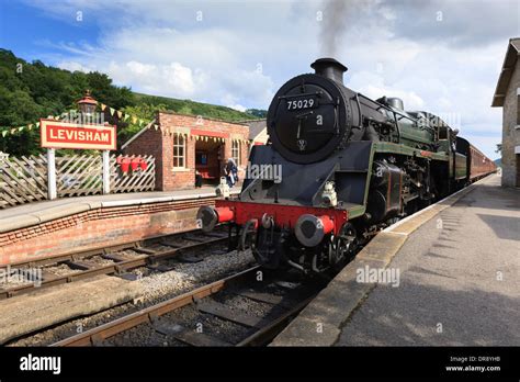 Station on the North Yorkshire Moors Railway at Levisham Ryedale North Yorkshire England Stock ...