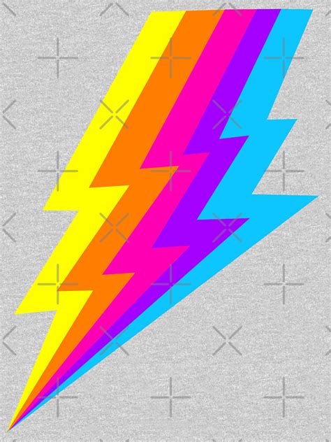 "Neon Rainbow lightning bolt" T-shirt by dddesignsnj | Redbubble