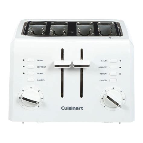 Cuisinart Compact 4-Slice Toaster in White-CPT-142 - The Home Depot