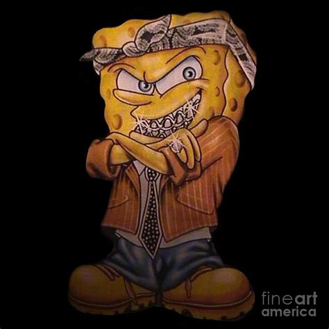 Gangster Spongebob Painting by Bailey Watson - Fine Art America