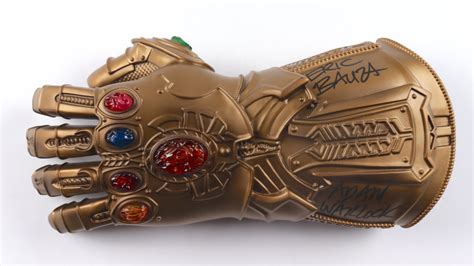 Eric Bauza Signed Avengers Infinity War Gauntlet with Inscription "Adam ...