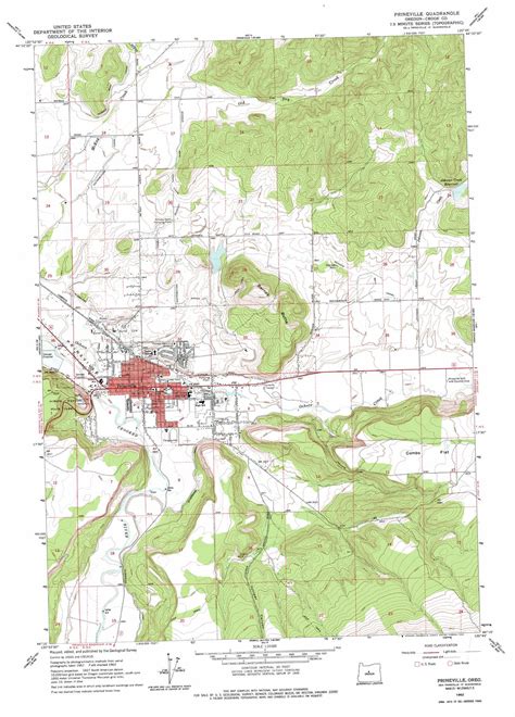 Prineville topographic map, OR - USGS Topo Quad 44120c7