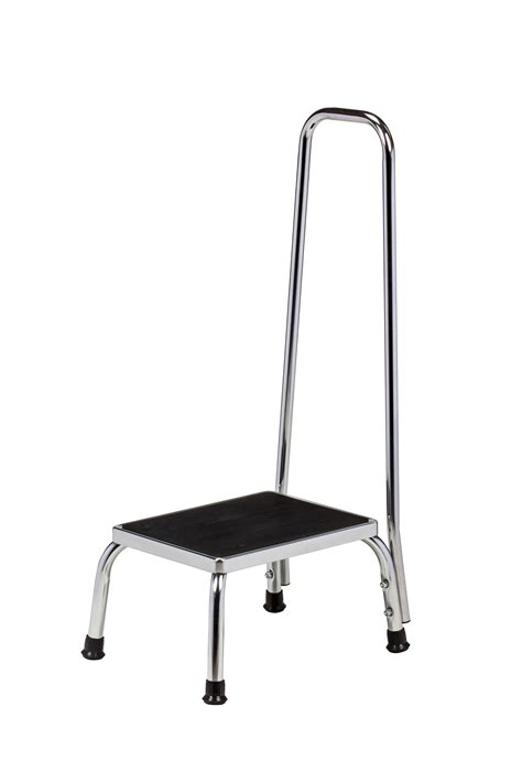 Step Stool with Rail for Sale - Nonslip Surface, Nonskid Feet