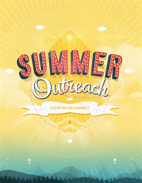 Summer Outreach Support the Community Ministry Flyer Template | Flyer Templates