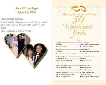 Mozjourney: 50th wedding anniversary program script