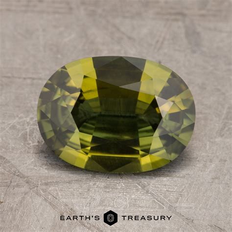 2.27-Carat Olive Green Sapphire (Heated) - Earth's Treasury