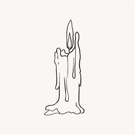 Candle outline, spiritual illustration, design | Free Photo Illustration - rawpixel