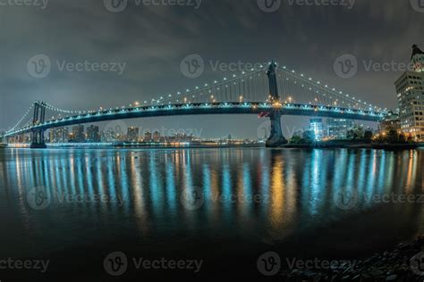 manhattan night view from brooklyn 12246927 Stock Photo at Vecteezy