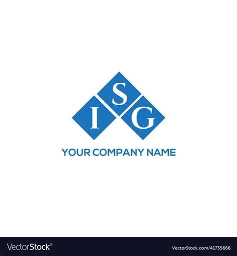 Isg letter logo design on white background Vector Image