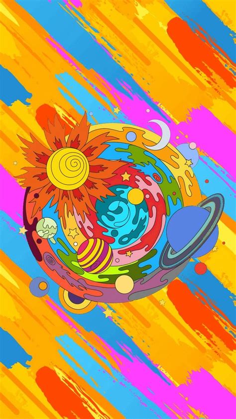 Colorful Solar system | Anime artwork wallpaper, Watercolor wallpaper ...