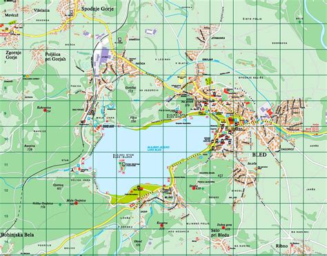 Detailed map of Lake Bled - Ontheworldmap.com