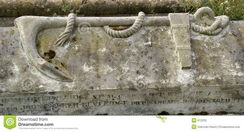 Old anchor stone carving stock photo. Image of partial - 912250